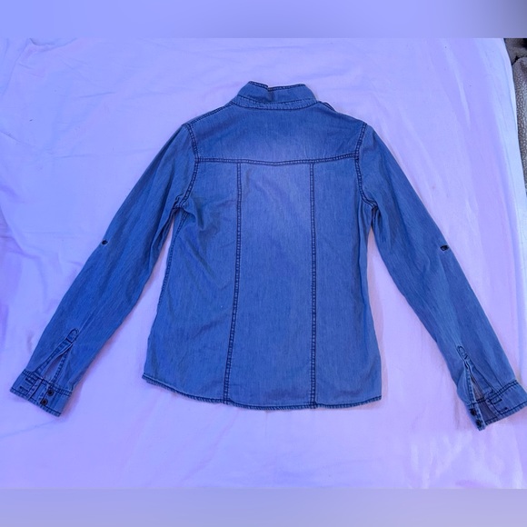 Highway Jeans, medium washed denim button down shirt, size S - Picture 2 of 4